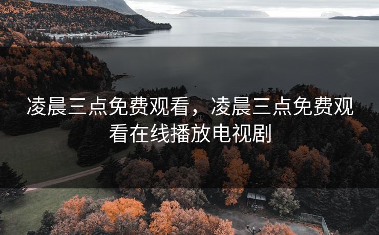 凌晨三点免费观看，凌晨三点免费观看在线播放电视剧