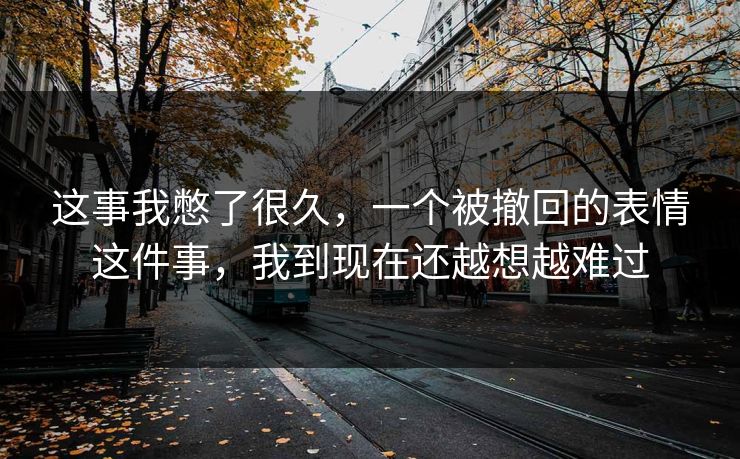 详细阅读:这事我憋了很久,一个被撤回的表情这件事,我到现在还越想越难过 这事我憋了很久,一个被撤回的表情这件事,我到现在还越想越难过